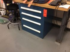 Stanley Vidmar 4-drawer parts storage cabinet