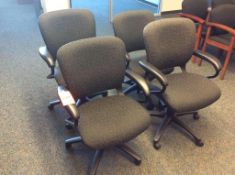 Lot of (4) HON upholstered executive chairs