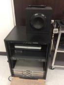 Lot of sound equipment including switches, receiver, mic and speaker