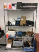 Lot of wireless hubs and routers, switches, and cameras