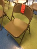 Lot of (22) folding chairs with (2) portable chair racks