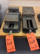 Lot of (2) asst Kurt 6" milling machine vises