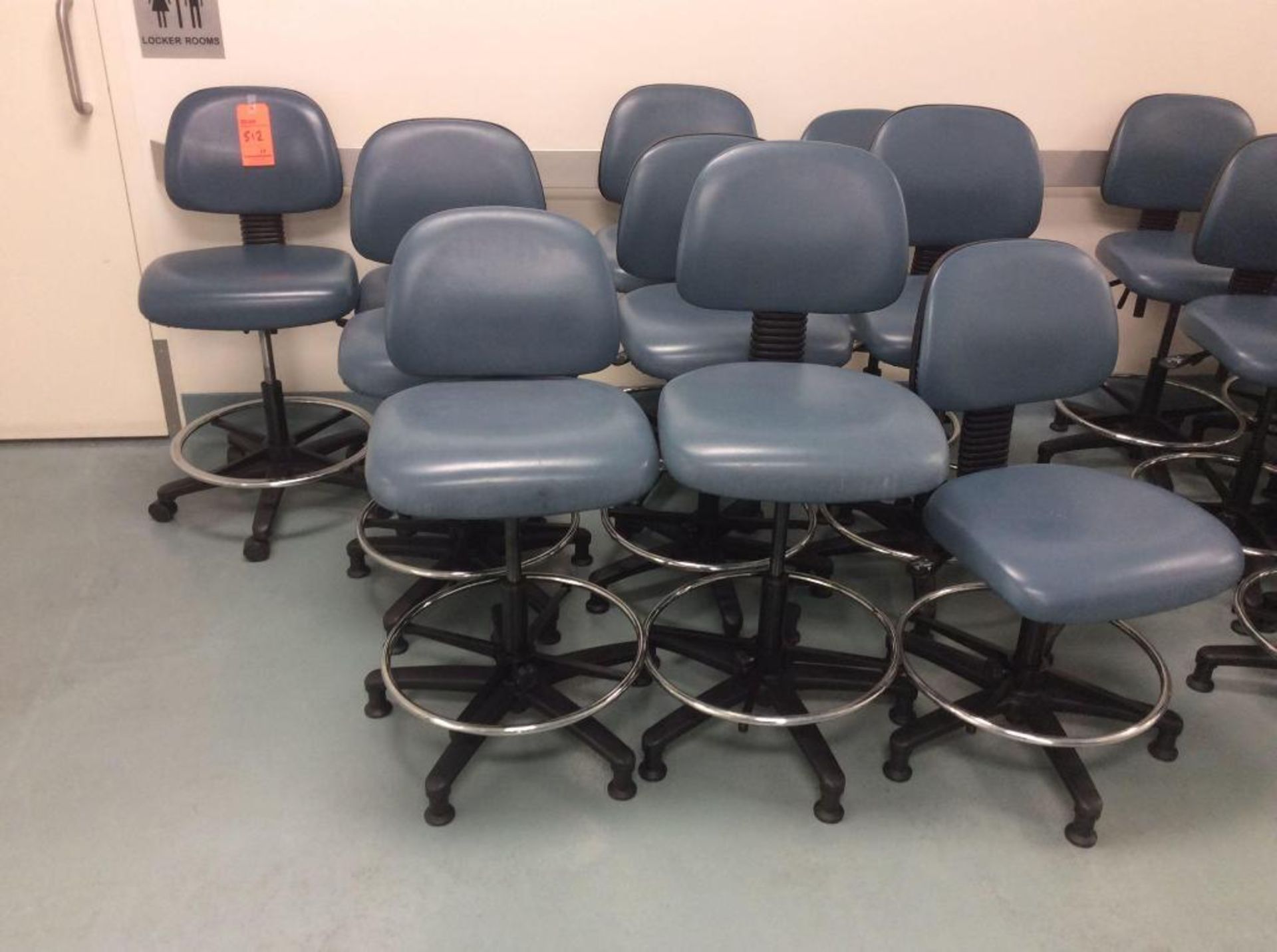 Lot of (10) clean room laboratory chairs