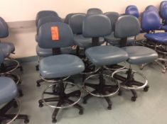 Lot of (9) clean room laboratory chairs
