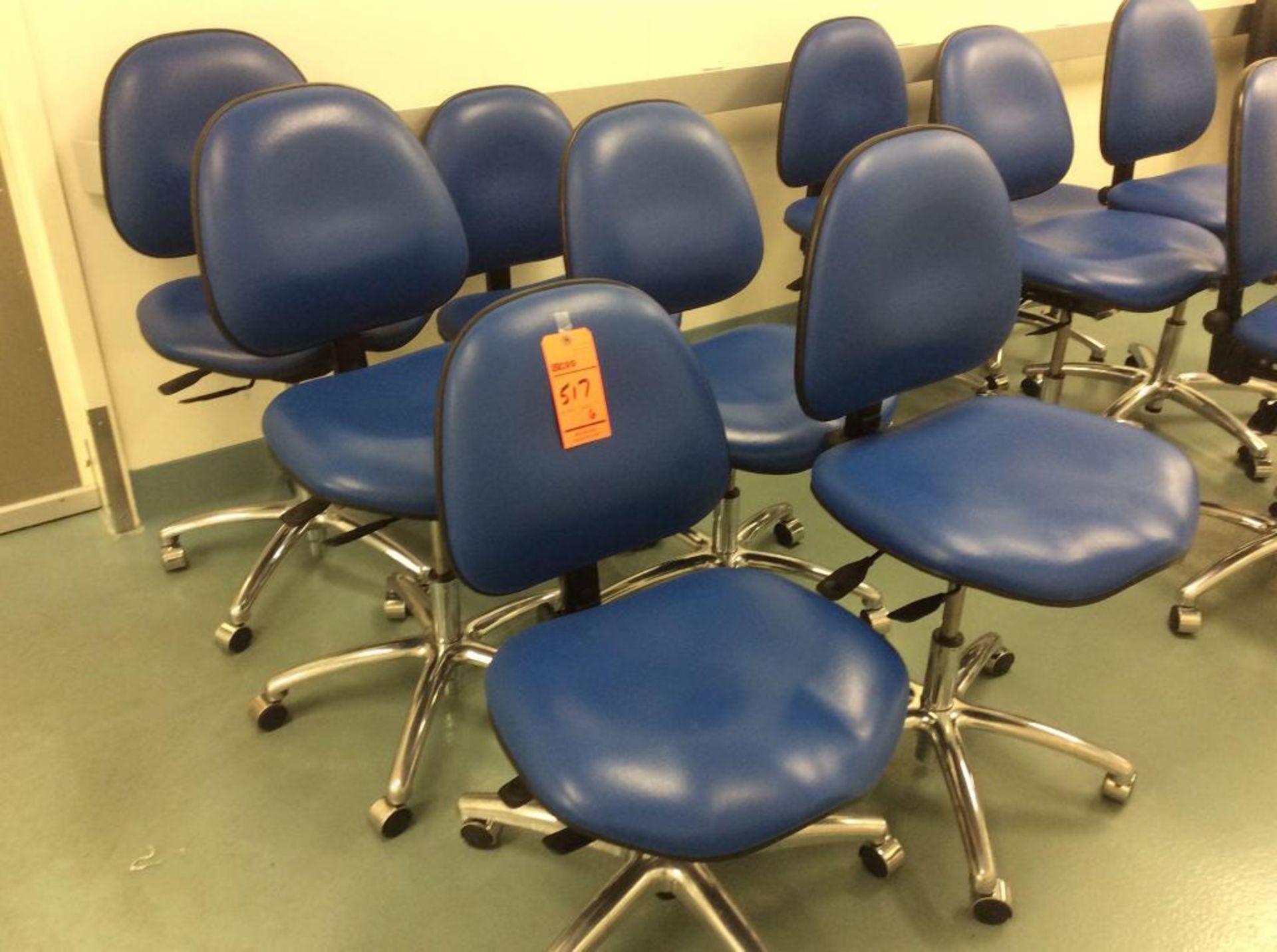 Lot of (6) clean room laboratory chairs