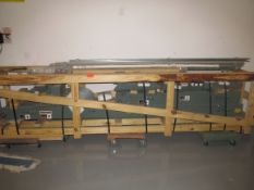 Hytrol 8" steel mesh belt motorized conveyor, approx. 12' long (NEW IN CRATE)