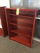 36" wood bookcase with adjustable shelves