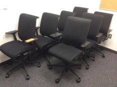 Lot of (7) upholstered executive chairs