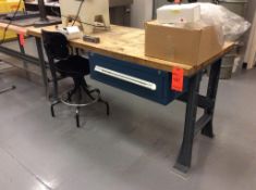 Stanley Vidmar 6' workbench with storage drawer