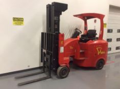 Werres Flexi-G4 narrow aisle electric forklift, mn E, 3000 lb capacity, 4-stage mast, 245" lift heig