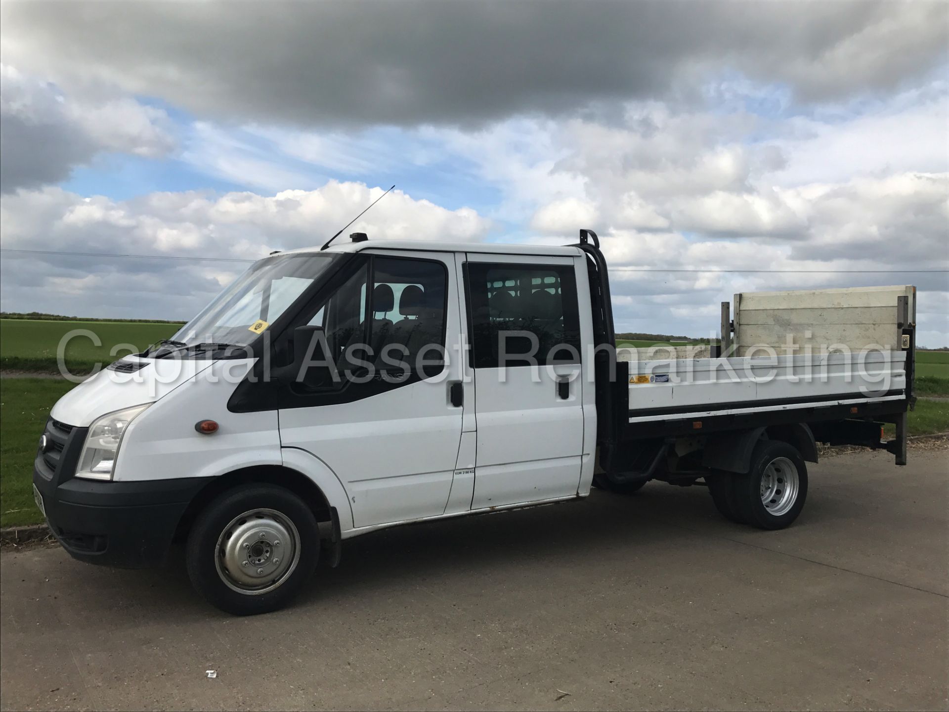 FORD TRANSIT 100 T350EF RWD 'DROPSIDE' (2008) '6 SEATER D/CAB - ELECTRIC TAIL-LIFT' - Image 3 of 25