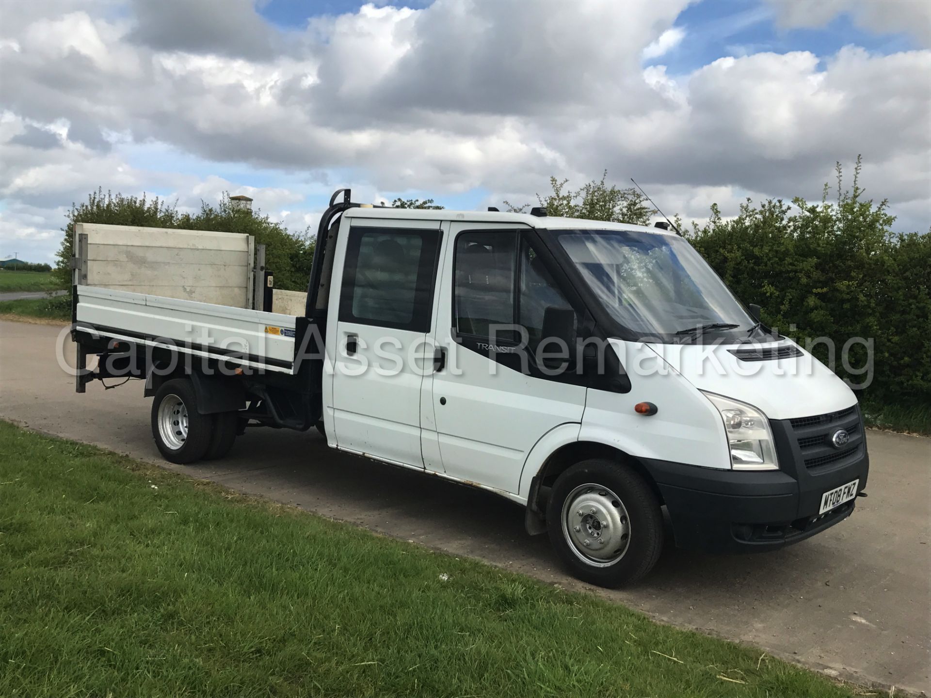 FORD TRANSIT 100 T350EF RWD 'DROPSIDE' (2008) '6 SEATER D/CAB - ELECTRIC TAIL-LIFT' - Image 8 of 25