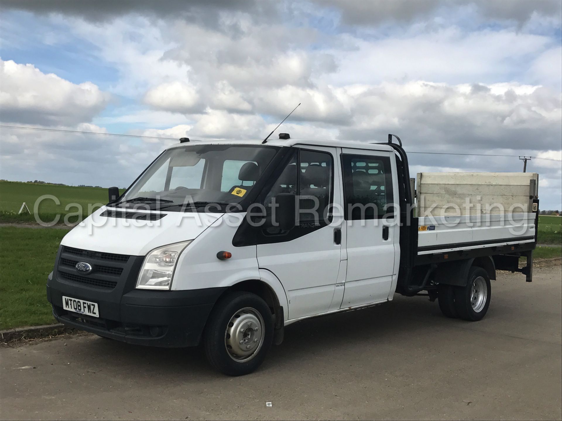 FORD TRANSIT 100 T350EF RWD 'DROPSIDE' (2008) '6 SEATER D/CAB - ELECTRIC TAIL-LIFT'