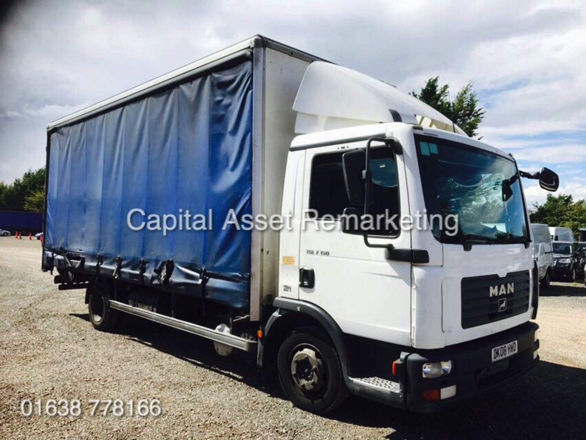 (ON SALE) MAN 7.5 TONNE CURTAINSIDE TRUCK - 150BHP - LWB - 08 REG -LONG MOT - TAILIFT -LEZ COMPLIANT