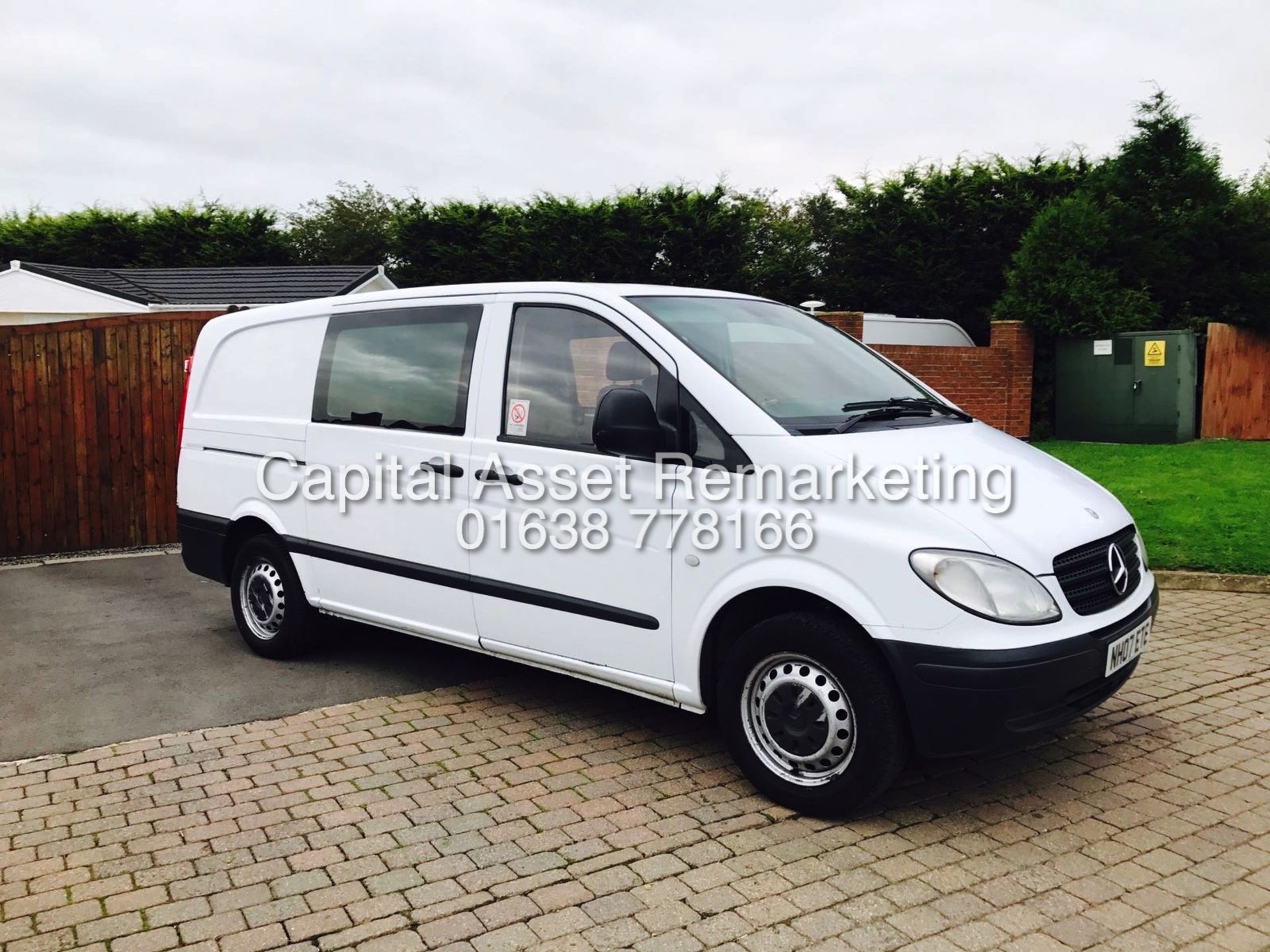 MERCEDES VITO 111CDI "110BHP - 6 SPEED" LWB (07 REG) 6 SEATER DUEL LINER / COMBI VAN - Image 3 of 16