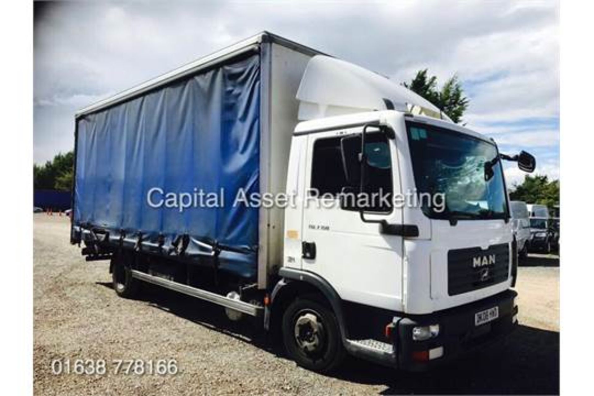 MAN 7.5 TONNE CURTAINSIDE TRUCK - 150BHP - LWB - 08 REG -LONG MOT - TAILIFT -LEZ COMPLIANT