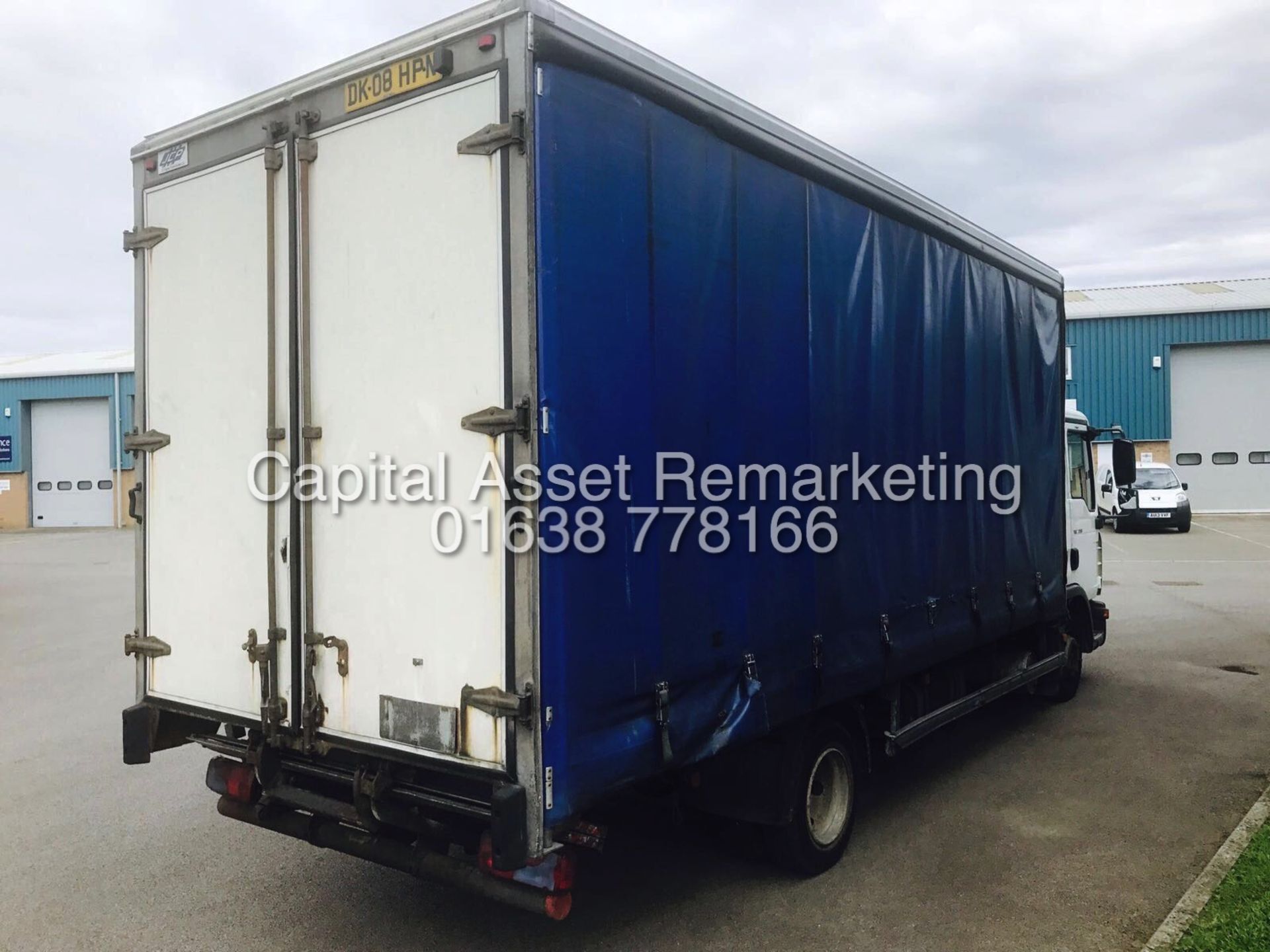 MAN TGL7 "150" 20 FOOT CURTAIN SIDE TRUCK (08 REG) PLATED UNTIL END OF FEB 2018 -TUCK AWAY TAIL LIFT - Image 7 of 14