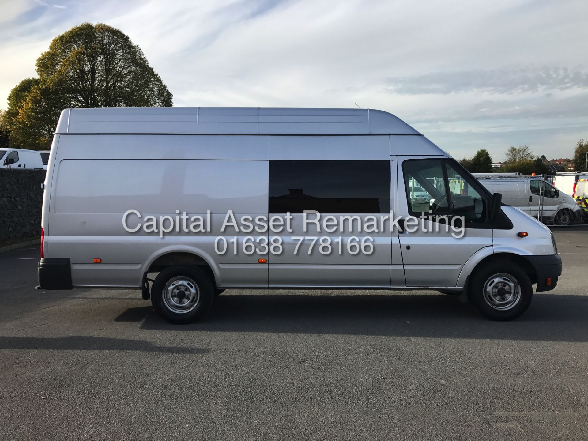 FORD TRANSIT T350EL 2.2TDCI "125" EXTRA LONG WHEEL BASE (JUMBO) 12 REG - 1 KEEPER -SILVER - RACE VAN - Image 8 of 13