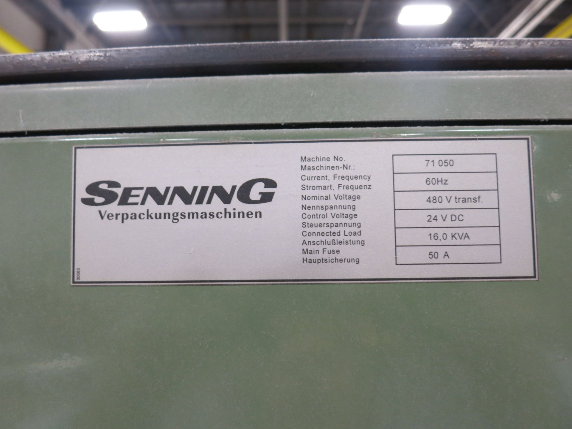 Senning 71 050 control cabinet (originally for folding machine); 60 Hz, 480 VAC, 16 KvA - Image 2 of 3