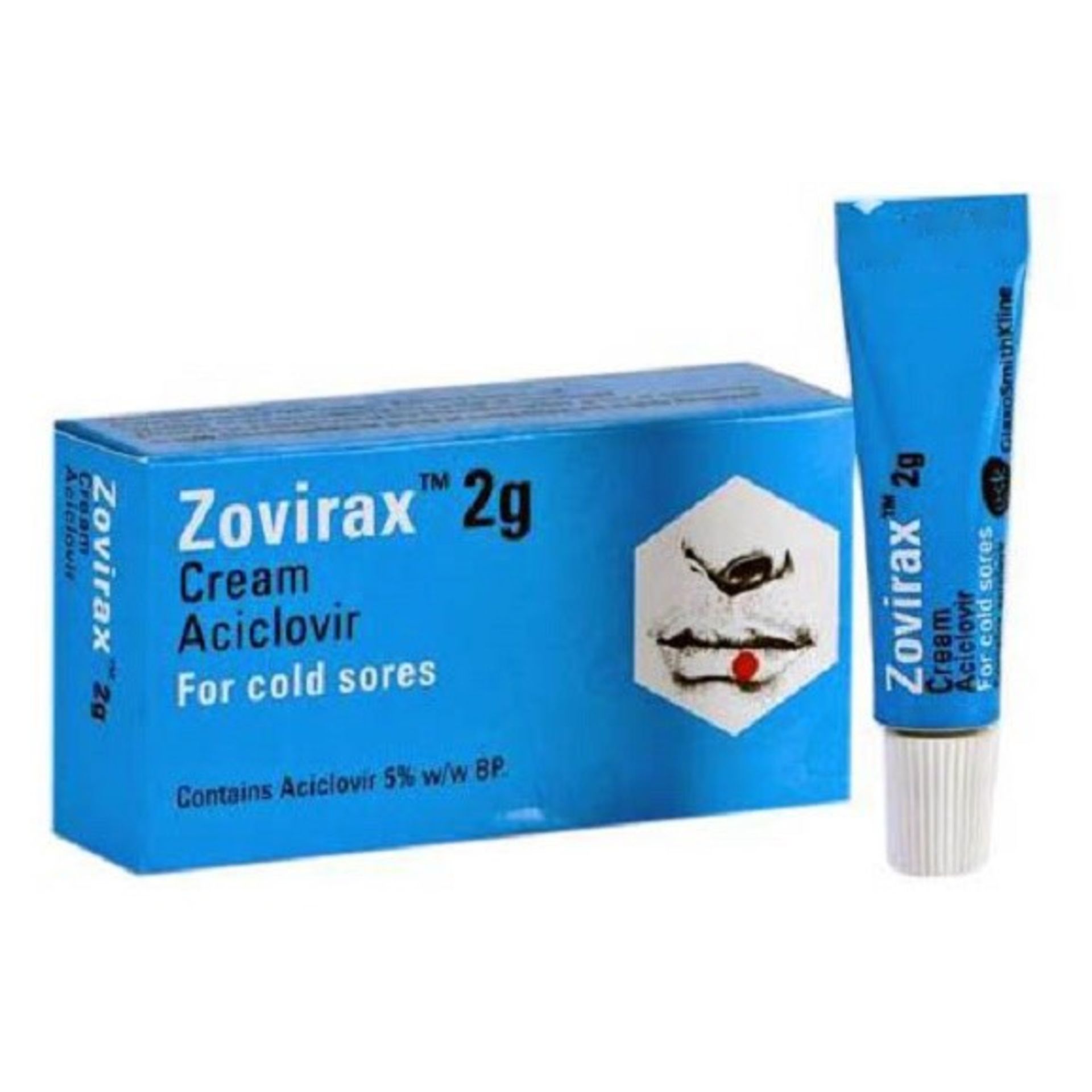 1 Boxes 288 tubes Zovirax cold sore cream 2g