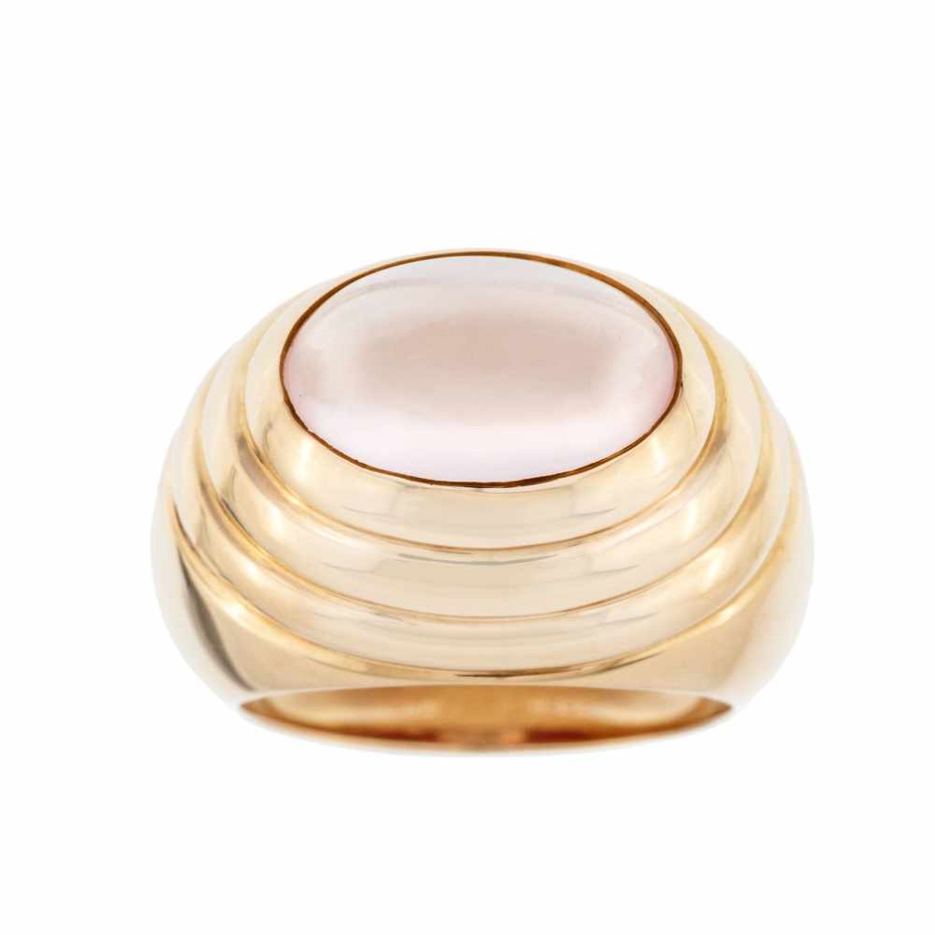 BOUCHERON, ANELLO A ORO ROSA CON QUARZO| BOUCHERON, Boucheron, anello in oro rosa 18 kt con quarzo