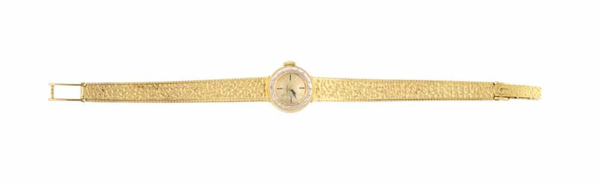 OROLOGIO OMEGA| OMEGA WATCH Orologio oro giallo Omega da donna con bracciale in tessuto in oro 18 kt