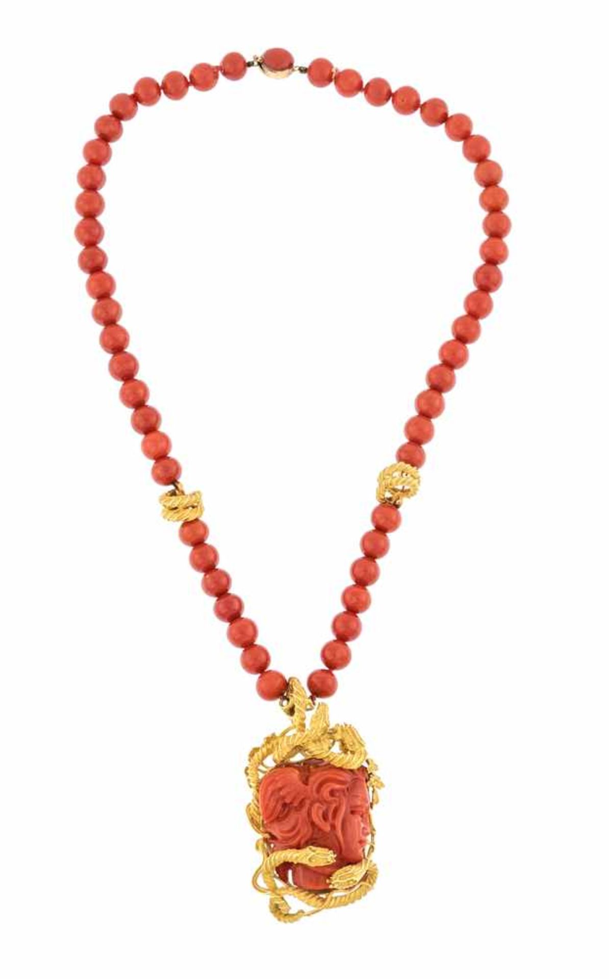 COLLANA DI CORALLO ROSSO| RED CORAL NECKLACE Collana di corallo rosso di buona pastositÃ , con