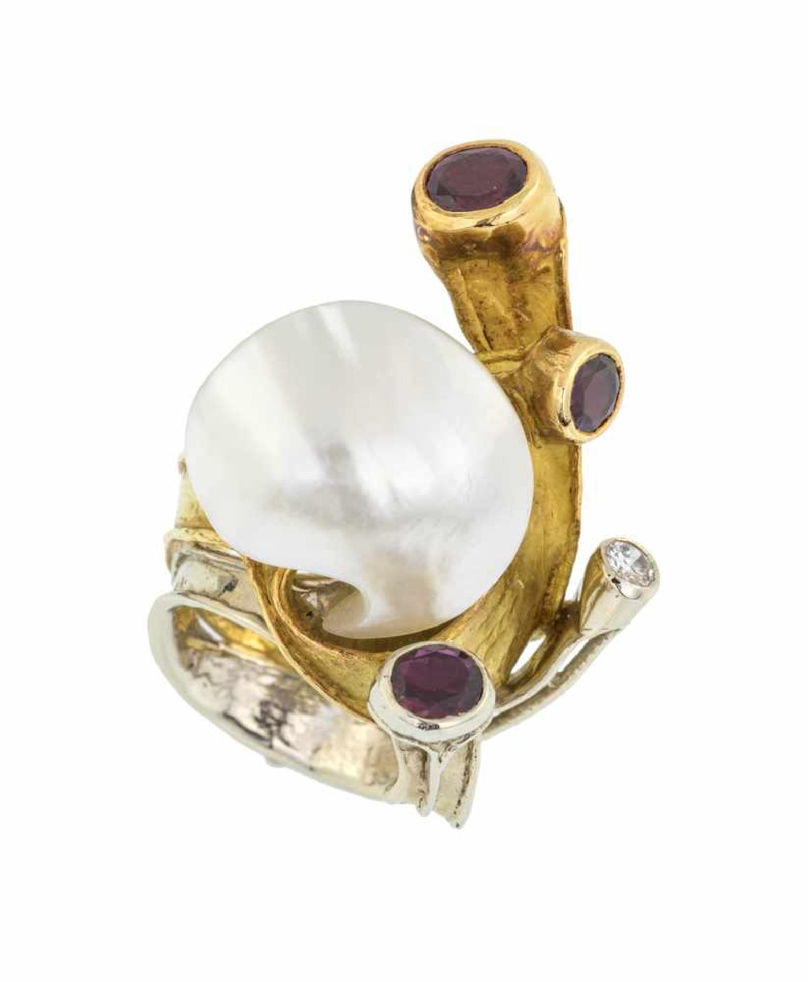 ANELLO SCULTURA, GIANSANTI ROMA| GIANSANTI ROMA Anello scultura in oro giallo e bianco 18 kt per - Bild 2 aus 2