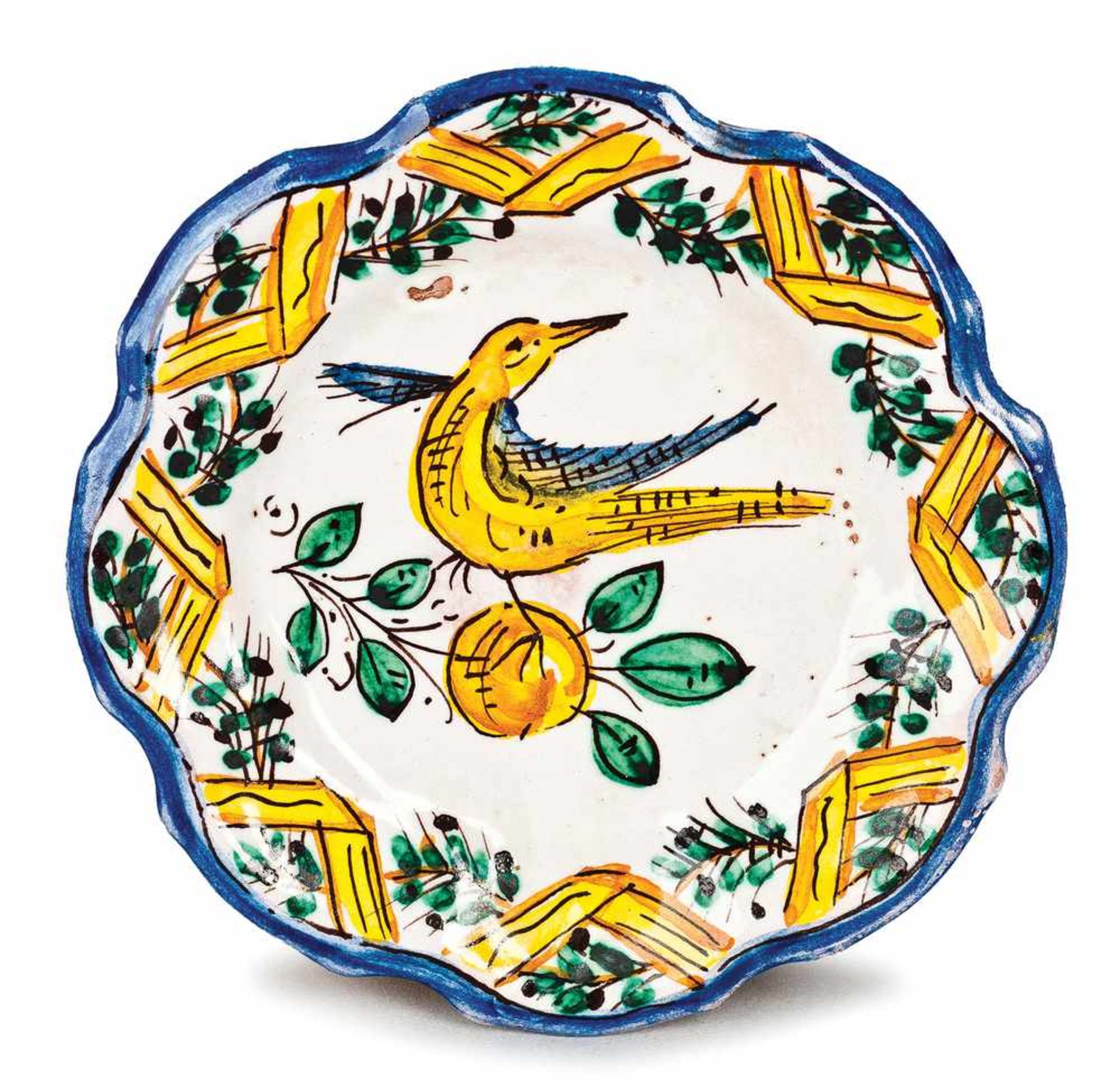 PIATTO IN MAIOLICA | NEAPOLITAN POTTERY DISH Piatto in maiolica, Napoli XVIII secolo Pottery dish,