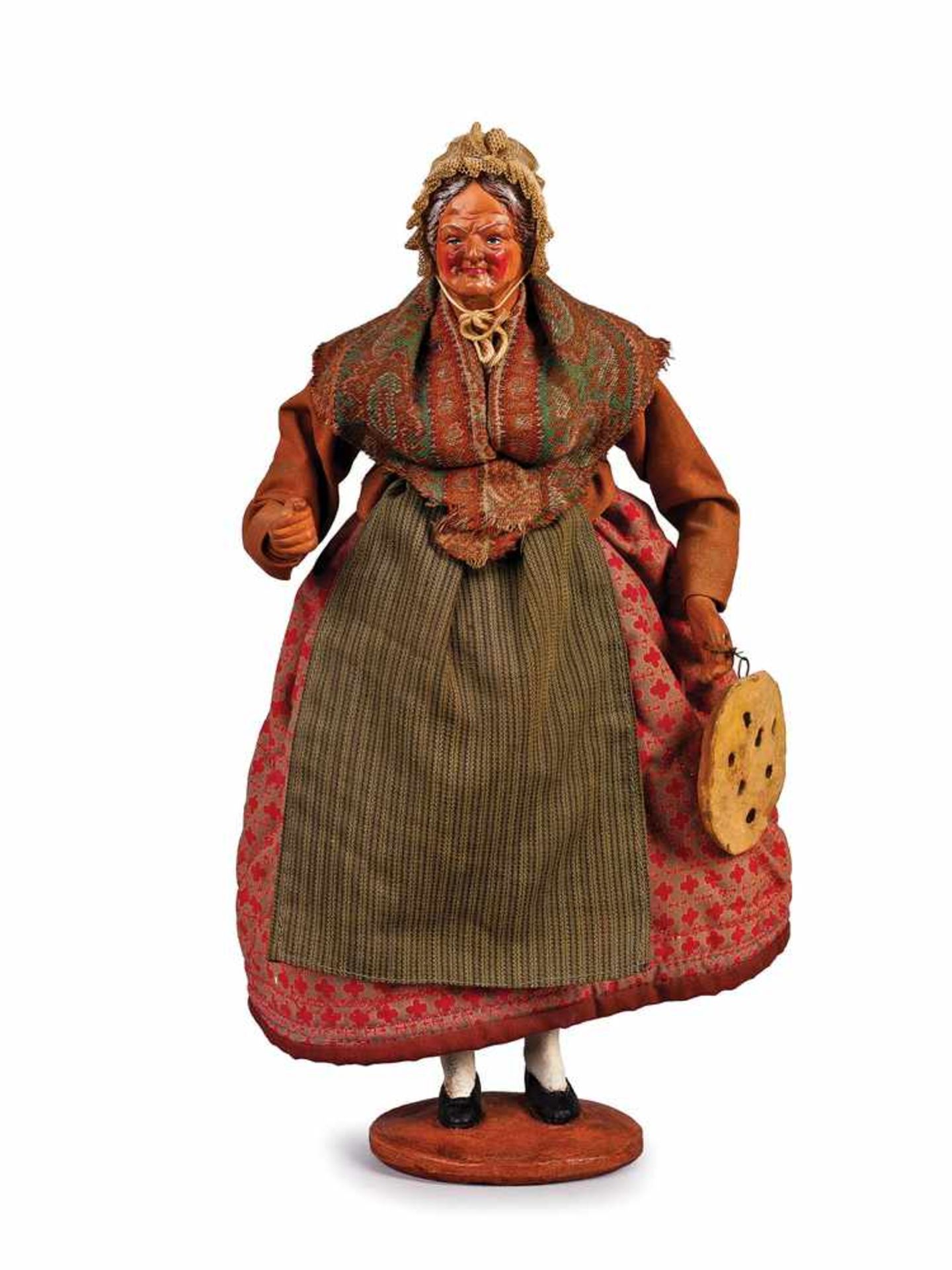 VECCHIARELLA IN TERRACOTTA POLICROMA | OLD WOMAN Vecchiarella in terracotta policroma, braccia