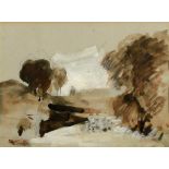 Hercules Brabazon Brabazon, North African Landscape, watercolour, initialled, 16.5 x 22.