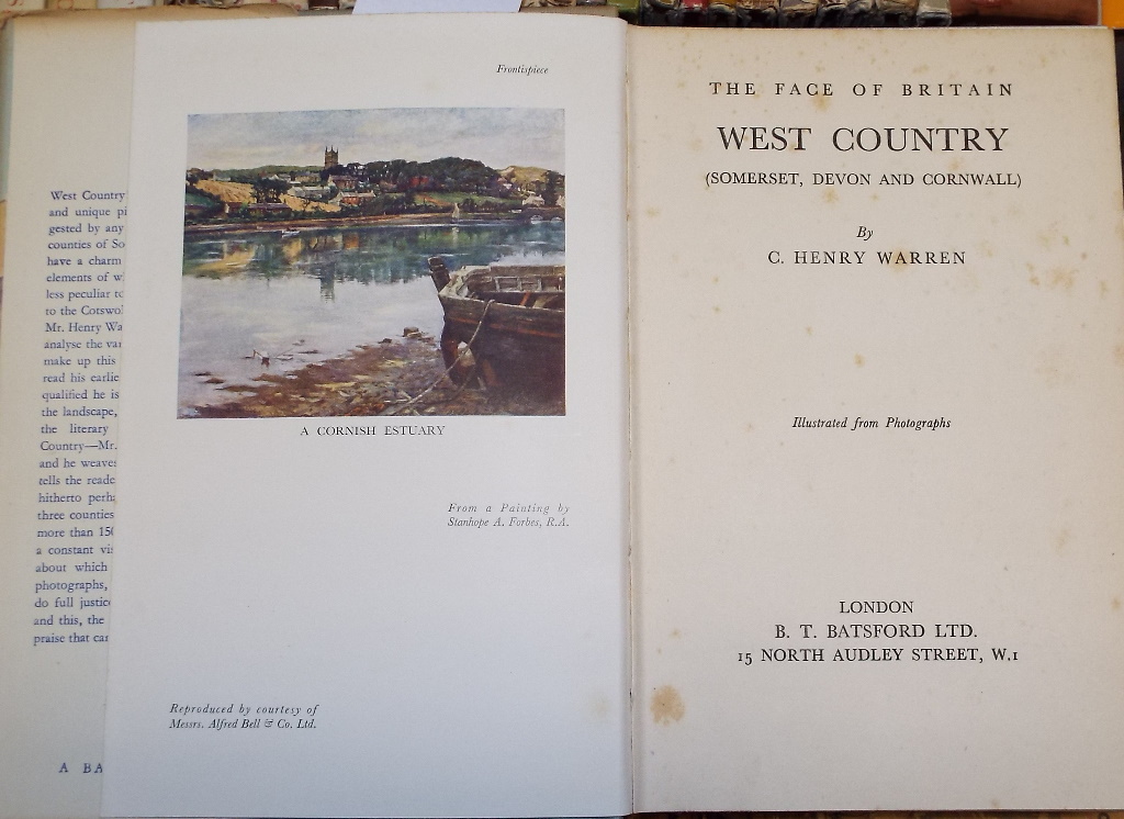 Warren (C Henry) West Country, 1st edition, Batsford, London 1938, - Image 2 of 3