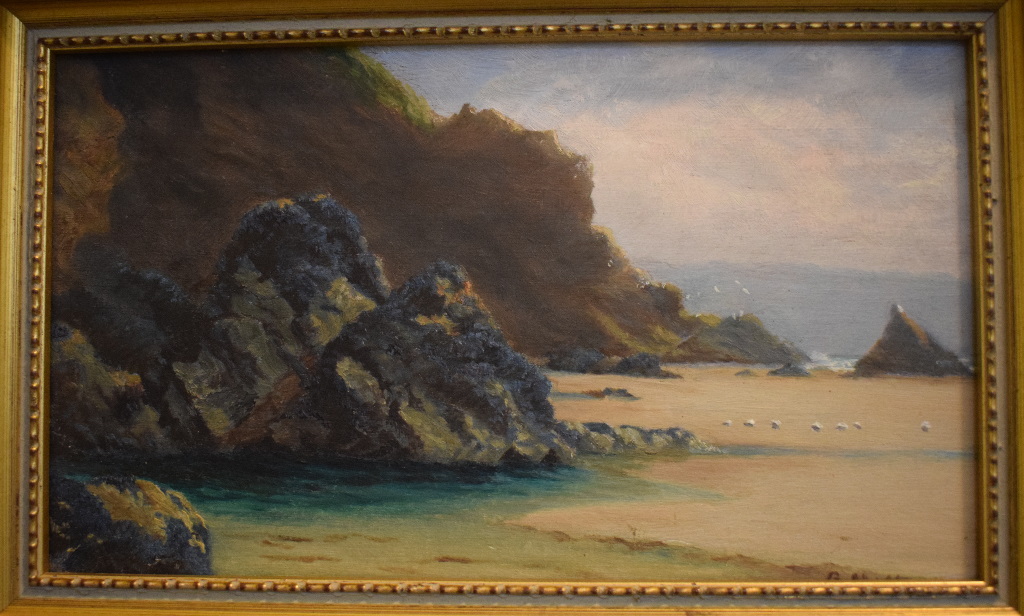 B Millar, Cornish seascape, oil on board, signed, 14 x 24 cm, - Image 2 of 2