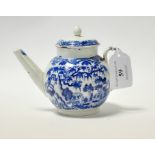 An 18th century Worcester type porcelain teapot and cover (a.f.