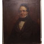 19th century English school, a bust portrait of a gentleman wearing a cravat, oil on canvas,