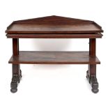 An early Victorian mahogany rise and fal