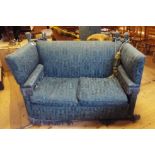 A Knole type drop end two seater settee,