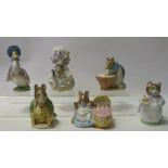 Six Beswick Beatrix Potter figures, incl