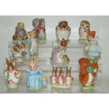 Seventeen Beswick Beatrix Potter figures