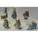 Six Beswick Beatrix Potter figures, incl