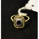 A 9ct gold, amethyst, diamond and perido