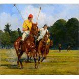 John Grove, a polo chukka, oil on canvas