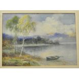 John MacWhirter, a Highland lake scene w