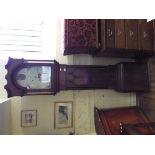 A longcase clock, the 33 cm arched squar