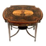 An oval mahogany occasional table, with