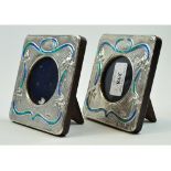 A pair of Art Nouveau style silver and e