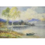 John MacWhirter, a Highland lake scene w