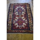 A Perian rug, with geometric motifs on a
