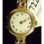 A lady's 9ct gold Rolex wristwatch, with