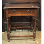 An 18th century style oak side table, 61